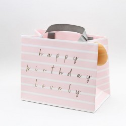 Pink Stripe Lovely Tote Gift Bag GB06