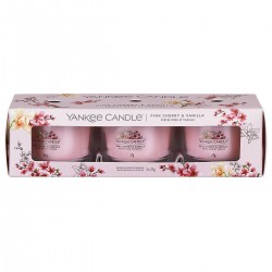 cherry & Vanilla 3 filled votive set 