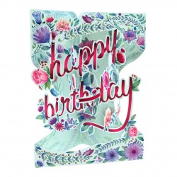 Happy birthday floral 3D Swinging card SC204