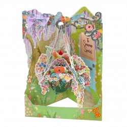 Hanging basket 3D Swinging card SC202