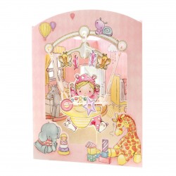 Baby girl 3D Swinging card SC189