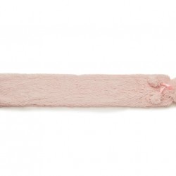 Pink fur long hot water bottle