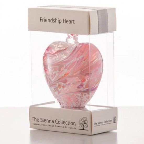 8cm friendship heart pastel gold