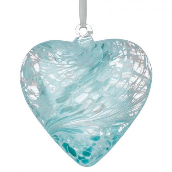 8cm friendship heart pastel blue