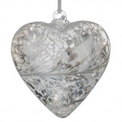 12cm friendship heart pastel silver