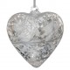 12cm friendship heart pastel silver