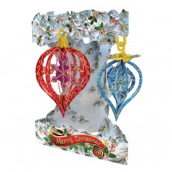 Baubles 3D swinging christmas cards XSC195