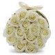  Soap flowers gift roses cream round 