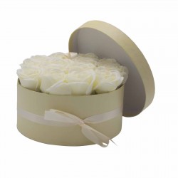  Soap flowers gift roses cream round 