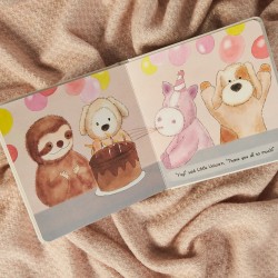 Little unicorns birthday warmies book