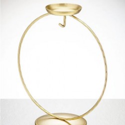 Display stand circular tea light gold