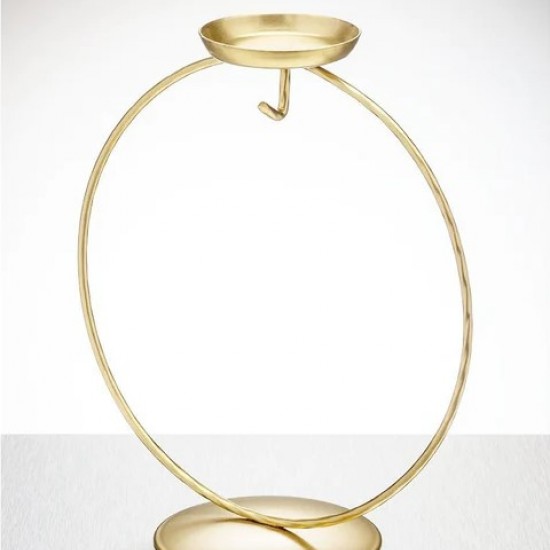 Display stand circular tea light gold