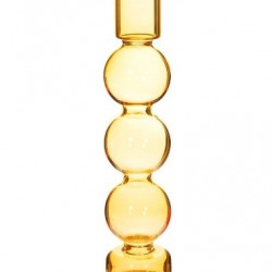 Bubble dinner candle holder yellow