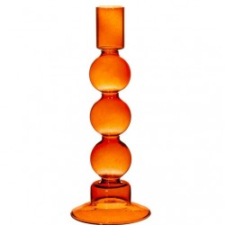 Bubble dinner candle holder red