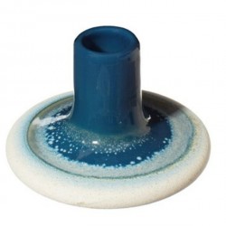 Mojave glaze dinner candle holder blue