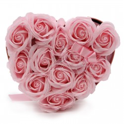 Soap flowers gift roses pink heart