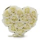 Soap flowers gift roses cream heart