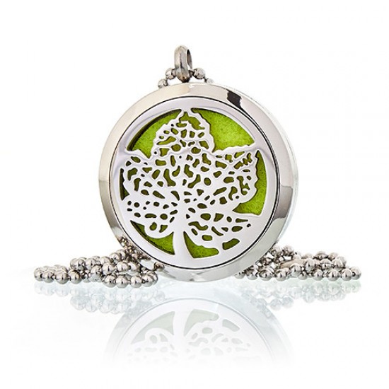 Aromatherapy necklace leaf 30mm