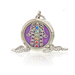 Aromatherapy necklace Hamsa chakra 30mm