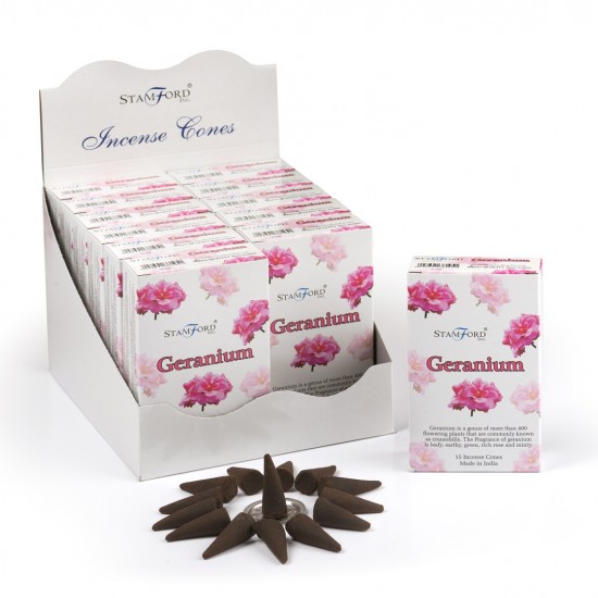 Geranium Incense cones x15