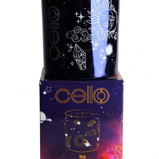 Celestial Gemstone Candle 200g with Blue Gold Stone - Ethereal Skies