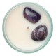 Celestial Gemstone Candle 200g with Amethyst Gems - Distant Daydreams