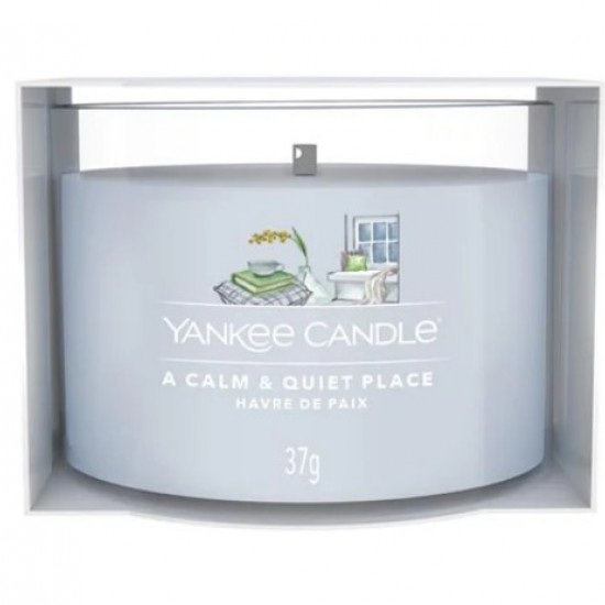 A calm & quiet place single filled votive