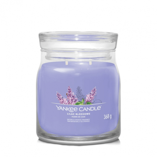 Signature lilac blossoms medium jar