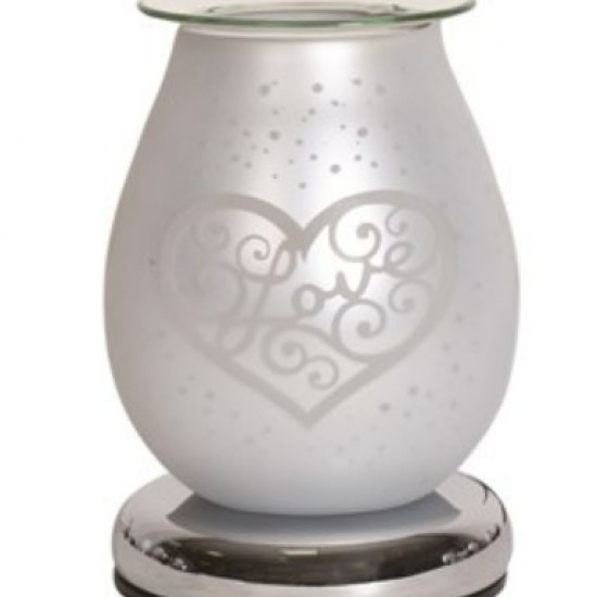 Satin love heart aroma touch burner