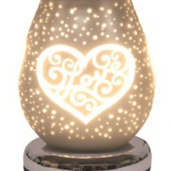 Satin love heart aroma touch burner