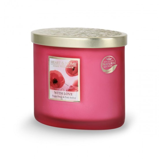 2 Wick candle with love poppy