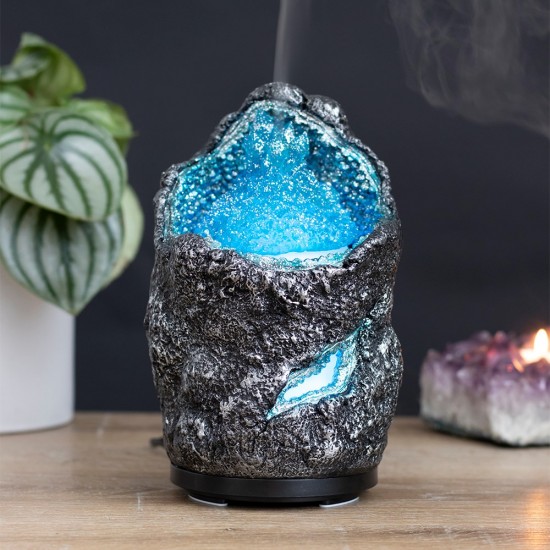 Crystal effect cave humidifier blue