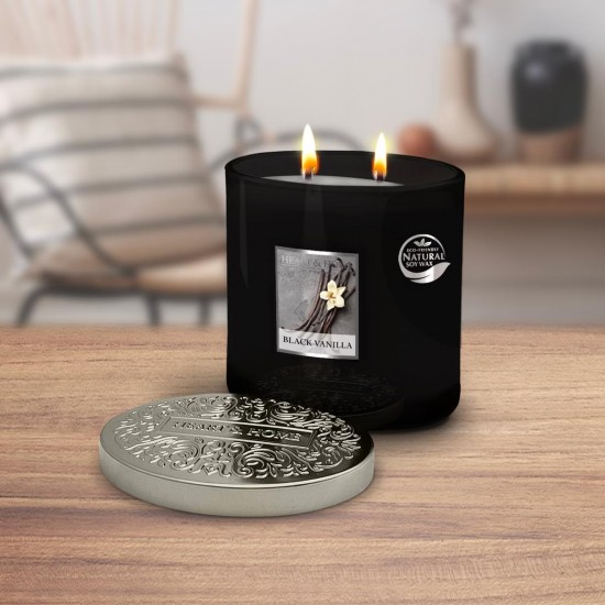 2 Wick Candle black vanilla