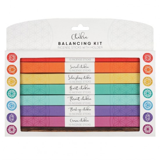 Chakra balancing incense gift pack + holder