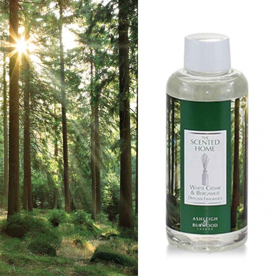 White cedar & bergamot reed diffuser refill