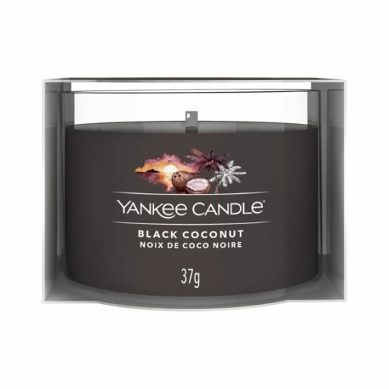 Black coconut single filled votive