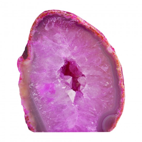 Cut base Agate 3-4" geode- Pink