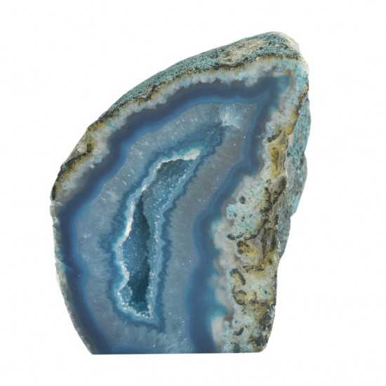 Cut base Agate 3-4" geode- Green