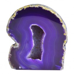 Cut base Agate 3-4" geode- Purple