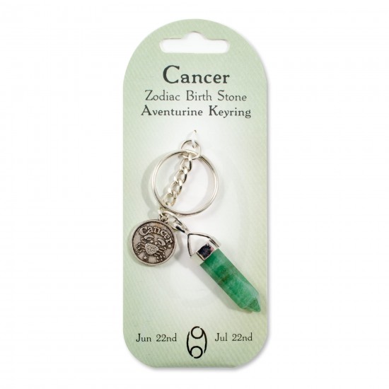 Zodiac keyring Cancer- Aventurine