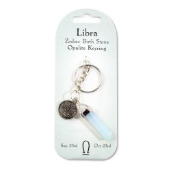 Zodiac keyring Libra- Opalite