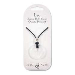 Crystal energy Zodiac pendant Leo- Quartz