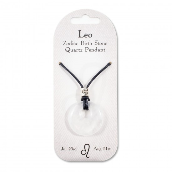 Crystal energy Zodiac pendant Leo- Quartz