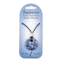 Crystal energy Zodiac pendant Sagittarius- Sodalite