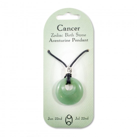 Crystal energy Zodiac pendant Cancer- Aventurine