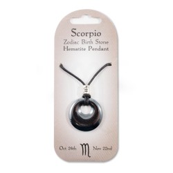 Crystal energy Zodiac pendant Scorpio- Hematite