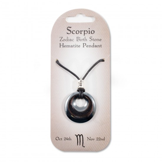 Crystal energy Zodiac pendant Scorpio- Hematite