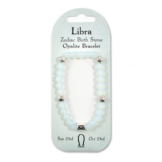 Crystal energy Zodiac bracelet Libra- Opalite