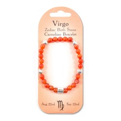 Crystal energy Zodiac bracelet Virgo- Carnelian