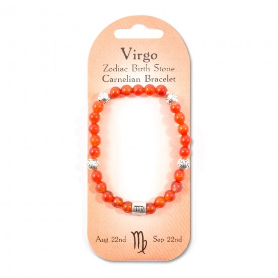 Crystal energy Zodiac bracelet Virgo- Carnelian